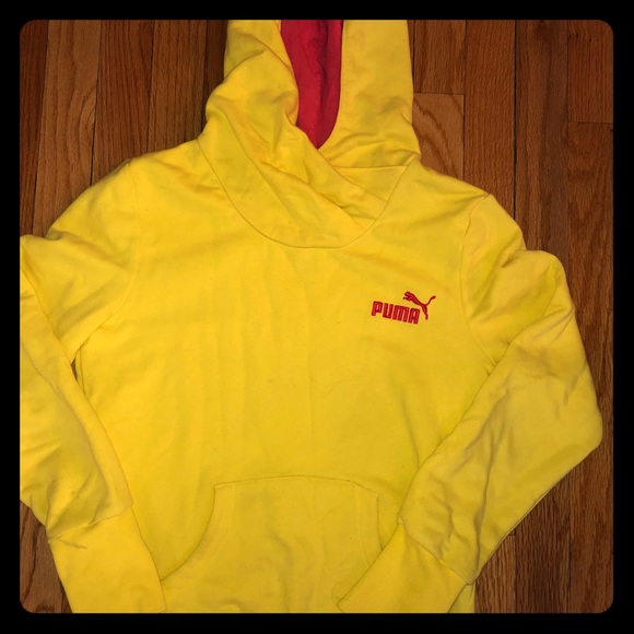 Puma yellow and pink sweater size M - Picture 1 of 4